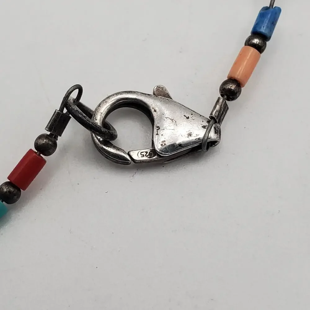 Silpada Pride Multi-colored Beaded Sterling Silver 9.25